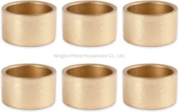 Napkin Rings for Weddings, Dinners, Parties, or Everyday Use, Set of 6, Shimmer Gold - Ningbo Prime Houseware Co., Ltd. - China