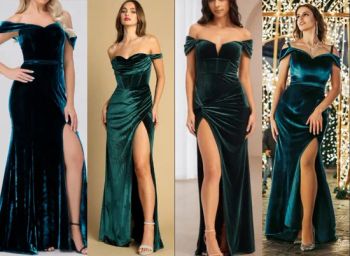 Green Party Prom Dresses Sleeveless Velvet Bridesmaid Evening Gown B703 - Suzhou Leader Apparel Co., Ltd. - China