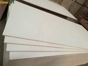 4X8 Waterproof Faced E0 E2 White Wood Veneer Chipboard Panels Sheet 18mm 16mm 15mm 12mm Thick Laminated Melamine Particle Board - Linyi Consmos Imp. & Exp. Co., Ltd. - China