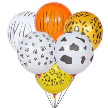 12 Inch Jungle Animal Party Balloon Cartoon Leopard Print 5 Sided Design - Skylark Network Co., Ltd. - China