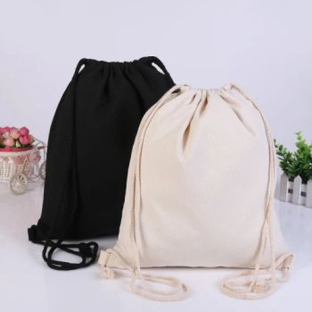 Promotional Personalized Blank Plain Cotton Canvas Bags Reusable Shopping Cotton Tote Bags with Custom Printed Logo Drawstring Backpack - CEIT GROUP - China