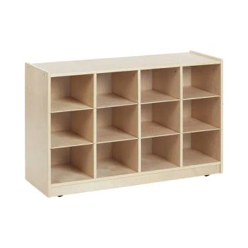 Natural Wood Classroom Furniture Classic12 Cubbies Mobile Tray Kids Toys Storage Cabinet Book Display Stand - Hangzhou Mingchuang Foreign Economic and Trade Co., Ltd. - China
