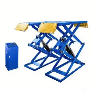 Home Use Ground Mounted Full Rise Auto Hoist Hydraulic Double Platform Stationary Scissors Car Lift for Car Wash and Repair - QINGDAO BONWAY INDUSTRIAL CO., LIMITED - China