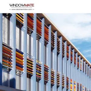 Modern Style Wooden Facade Wall Louvers Windows Sunshade Aluminum Louvers - Tianjin Jiegao Technology Develop Co., Ltd. - China