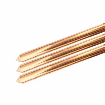 Solid Copper Earth Rods Material Copper I Deal In New Only Thickness all Sizes Length Of Rod 2 Metre Material Treatment - Shree Sales - India
