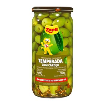 SEASONED GREEN OLIVE WITH SEED 12X17,64oz - CNI CENTRO DE NEGOCIOS INTEGRADOS E IMPORTACAO E EXPORTACAO LTDA - Brazil