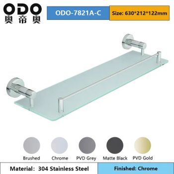 Wall Mounted Bathroom Accessories Stainless Steel Glass Shelf for Bathroom - Foshan Pinshi Sanitary Ware Co., Ltd. - China