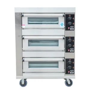 Kitchen Used Commercial Gas Pizza Oven Electric Oven Bakery Equipment Sale Price Bread Cake Stainless Steel Baking Ovens - Shandong Shenglang Kitchen Co., Ltd. - China