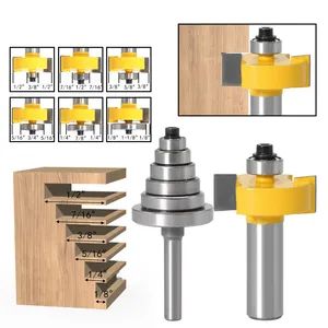 12mm 1/4" Shank Woodworking Milling Cutter Tenon Cutter with 6 Bearings Set - Hangzhou Xinsheng Precision Machinery Co., Ltd. - China