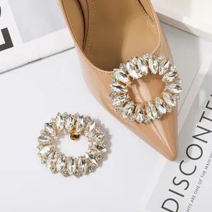 Wholesale Rhinestone Lady Shoe Accessories Buckle Elegant Leather Shoe Clips Detachable Applique Upper - Kingswick Technology Group Limited - China