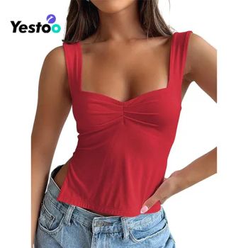 Womens Going out Crop Tops Backless Tank Tops Summer Y2K Teen Girls Basics Cute Clothes - Amoy Yestoo Apparel Co., Ltd. - China