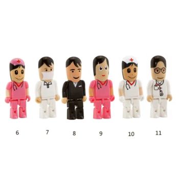 Cartoon Plastic Doctor Shape Desktop Trinkets USB Flash Drive USB Pen Drive Flash Drives USB Stick USB Flash Disk USB Flash Memory - ULIKE DESIGN CO., LIMITED - China