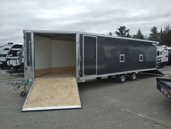 Enclosed Trailers / 2024 Mission Trailers 101×24 Aluminum 4/5-Place Drive In/Out Deckover w/Galvanized Pkg, Canopy - senesie mfg llc - United States