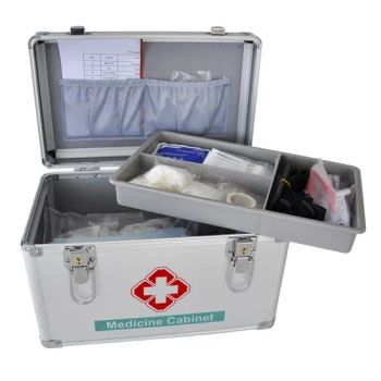 First Aid Kit Aluminum Medicine Cabinets Lockable Medication Box Organizer with Tray - Firstar Healthcare Company Limited (Guangzhou) - China