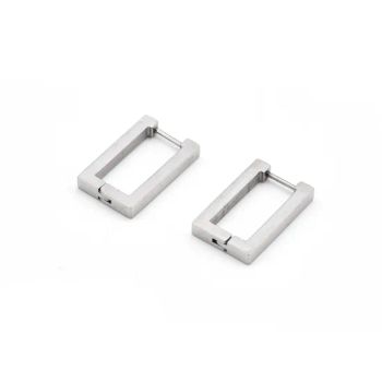 Fashion Trendy Female Earrings 316L Stainless Steel Square Clip Earrings - Guangzhou Huifu Jewelry Co., Ltd. - China