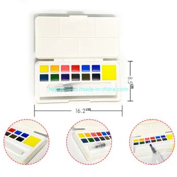 Art Supplies Set of 12 Solid Watercolor Paint Origin China Trademark OEM HS Code 321310 Type Art Paints Material - Qingyuan County Hongyun Penindustry Co., Ltd. - China
