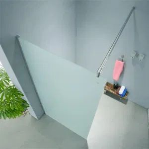 Frosted Frameless Shower Door Walk in Shower Screen Origin China Size Custom Made Open Style Swing Security Level A Position - Reaching Build Co., Ltd. - China