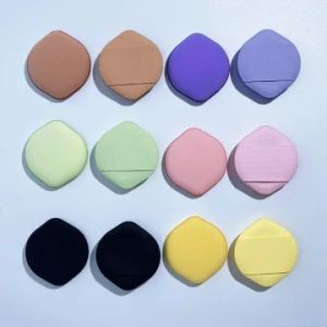 OEM Wet Dry Double Sided Thumb Cotton Candy Puff 3.1x4x0.6mm Multicolored Round Teardrop 1Y - Good Seller Co., Ltd. - China