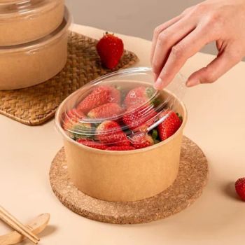 Coated Paper Bowl Paper Bowl Machine Kraft Paper Bowl Style Solid Trademark HF Delivery Time 35 Day Feature - Wenzhou Hongfu Packaging Co., Ltd. - China