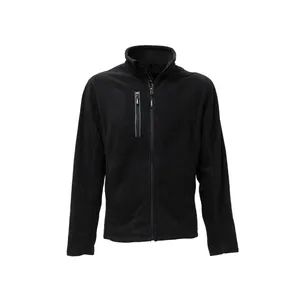 Mens Full Zip Stylish Leisure Outdoor Sporty Fleece Jacket in Black - Fuzhou Henglong Garment Ltd. - China