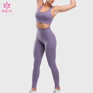 Ladies Sports Suit Sports Bra Yoga Legging Sets Type Suit Age Adults Pattern Logo Origin China Gender Women's Trademark - Dongguan Humen Hucai Garment Co., Ltd. - China