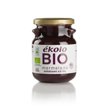 Blueberry Jam Ekolo BIO 300g Certified Organic Farming Arroniz Navarra (Spain) Gluten Free Without Preservatives or Colourings - EKOLO PRODUCTOS ECOLOGICOS  SA - Spain