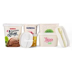 Square Boxes for Frozen Gelato Container Ice Cream Tubs Wholesale - Shanghai Sunkea Import & Export Co., Ltd. - China