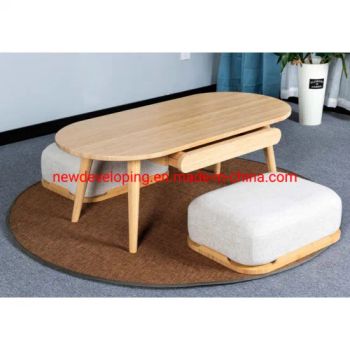 Simple Leisure Furniture Bamboo Panel Coffee Shop Table with Storage Drawer - New Developing Home Products Co., Ltd. - China