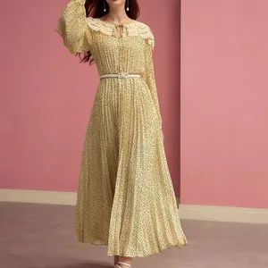 Plus Size Women Evening Dresses V-Neck Sequin Chiffon Church Dress Maxi African Dresses for Women Clothing with Flower - Guangzhou Yifu Clothing Co., Ltd. - China