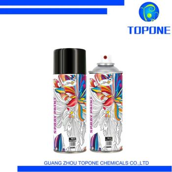 400ml Acrylic Aerosol Graffiti Spray Paint Color Black Sample Free EINECS None Method Spray Volume 400ml Trademark - Guangzhou Topone Chemical Co., Ltd. - China