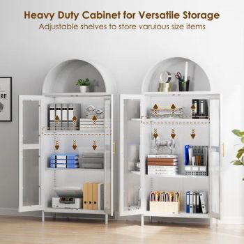 Living Room Furniture Storage Display Cabinet Metal Glass Door Bookcase - Henan Steelart Science and Technology Co., Ltd. - China