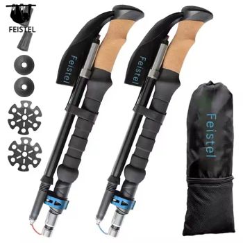 Adjustable 2PC Hiking Walking Sticks for All Terrain Exploration - Anhui Feistel Outdoor Product Co., Ltd. - China