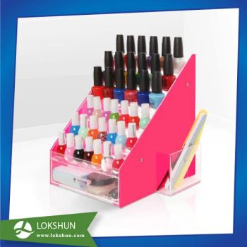 6 Layer Acrylic Nail Polish Display Custom Retail Advertising Clear Makeup Display Box Case - Shenzhen Leshi Display Products Limited - China
