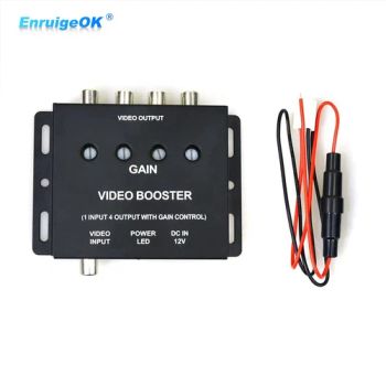 EnruigeOK 1 Input 4 Output RCA AV Video Splitter Booster Amplifier for Car LCD DVD Player - SHENZHEN ENRUIGE TECHNOLOGY CO LTD - China