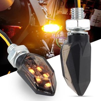 Bright 5-LED Motorcycle Turn Signal Lights - 12V Amber Mini Indicators, Durable & Shockproof - Shishi Yinheqihao Trading Co., Ltd. - China