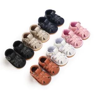Customized High Quality Soft PU Leather Baby Boy Sandals Type Sandal Origin China Season Summer MOQ 1200 Pairs Color 6 - Zhejiang Miyue Shoes Co., Ltd - China