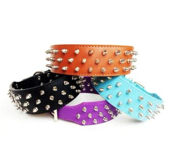 Rivet PU Leather Pet Dog Collars, Adjustable Collars for Medium Large Dogs - Ullwin (Shanghai) Industrial Co., Ltd - China