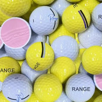 Custom Logo Printed 2 Layer Golf Practice Balls High Quality White Yellow Driving Range Golf Balls - Xiamen JTS Sports Equipment Co., Ltd. - China