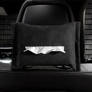 Suede Microfiber Leather Tissue Holder for Car Central Armrest Box Napkin Holder for Car Sun Visor Tissue Bag for Seat Back - Guangzhou Hansheng Industrial Trading Co., Ltd - China