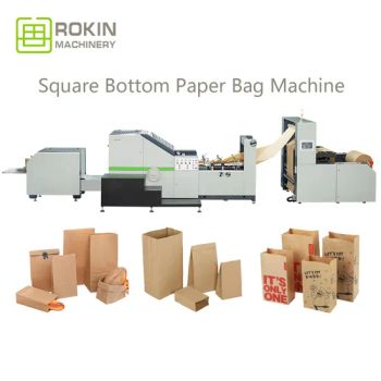 Sharp Bottom Kraft Paper Sandwich Lunch Bags Brown Kraft Paper Bags Making Machine Price - Wenzhou Rokin Machinery Co., Ltd - China