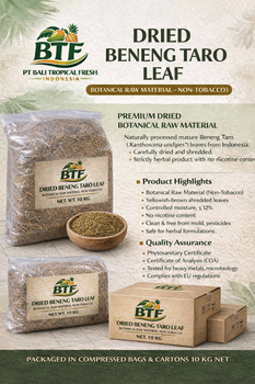 Dried Beneng Taro Leaf - PT BALI TROPICAL FRESH INDONESIA - Indonesia