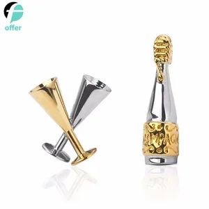 French Shirt Cuffs Cufflinks Gold Men's Fashion Bottle Cuff Cufflinks - Suzhou Offer Gifts Co., Ltd. - China