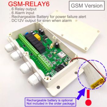 GSM-Relay6 GSM Alarm Box with 6 Relay Output and 6 Alarm Input - Shanghai Wafer Microelectronics Co., Ltd. - China