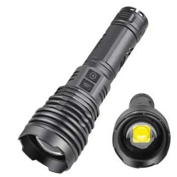 Xhp160 LED Flashlight 18650 Rechargeable Torch USB Powerful Tactical Flash Light Zoomable Hunting Lantern Waterproof Hand Lamp - Ningbo Risen Electronics Technology CO., LTD. - China