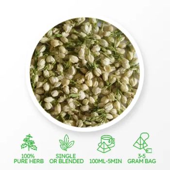Dried Jasmine Buds Tea Blooming Jasmine Flower Tea Ash 5% Moisture 10% Packaging Box Type Loose Tea Color Light White HS Code - Xi'an Nature Choice Co., Ltd. - China
