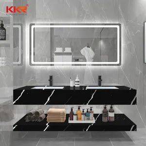 Solid Surface Vanity Top Bathroom/ Antique White Bathroom Vanities Top - Kingkonree International China Surface Industrial Co., Ltd. - China