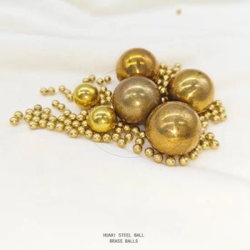 Gold-Plated Conductive Brass Balls High-Speed Rotation Equipment Precision Beads - Changzhou Huari Steel Ball Co., Ltd. - China