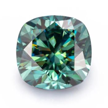 Gra Cushion Cut Wholesale Teal Color Vvs Loose Synthetic Moissanite Gemstone - Wuzhou Messi Gems Co., Ltd. - China