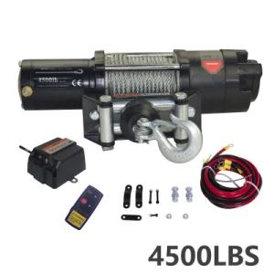 Powersports Winch 4500 Lbs with All Metal Gear End Housing Origin China Trademark OEM Motor 12V 2.0HP Specification CE Certification CE - TIANSHUN MACHINERY CO., LTD - China