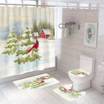 3D Printed Christmas Tree Waterproof Polyester Shower Curtains - R & C FUZHOU HOUSEWARE CO., LTD. - China